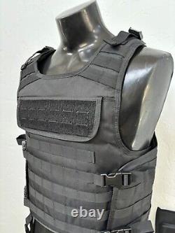 Nouveau gilet pare-balles en kevlar 3A avec plaques balistiques shooterscut lllA, fabriqué aux États-Unis.