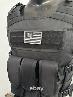 Nouveau gilet pare-balles en kevlar 3A avec plaques balistiques shooterscut lllA, fabriqué aux États-Unis.