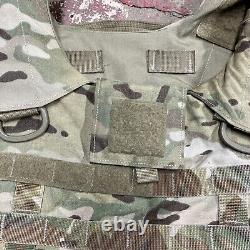 PLAQUE DE PROTECTION DE CORPS ARMY OCP MULTICAM AVEC CARRIÈRE DE PLAQUE DE PROTECTION EN KEVLAR FAITE AVEC DES INSERTS MOYENS