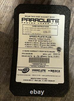 Paraclet Speed Plate Plus Point Blank Paca Plaque De Menace Spéciale 5 X 8