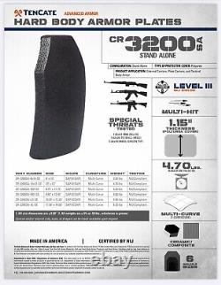 Plaque de fusil Tencate Cratus CR3200 SA III+