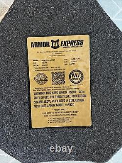 Plaque de protection HighCom Armor 3i7m III+ ICW 10x12 résistante aux fusils