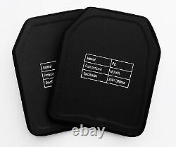 Plaques de protection balistique 2pcs Niveau IIIA 3A pare-balles 11x14 PE vidéo dans la description