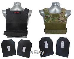 Scorpion Tactique De Niveau III + / Ar500 Armure Du Corps Plaques Bobcat Dissimulation Vest