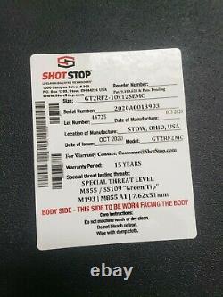 Shot Stop Gt2 Body Armor Plates / Pair / Duritium /. 5 Épais / 4.5# / 15