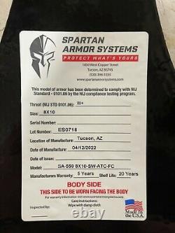 Spartan Armor Systems Iii+ Swimmers Couper 8 X 10 Triple Curve Full Frag Coat