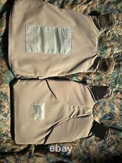 USMC GEN III Gilet Porte Plaques Medium Coyote Brown Découpe Laser