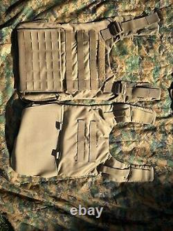 USMC GEN III Gilet Porte Plaques Medium Coyote Brown Découpe Laser