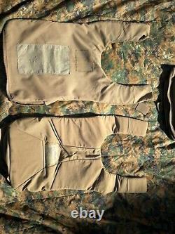 USMC GEN III Gilet Porte Plaques Medium Coyote Brown Découpe Laser