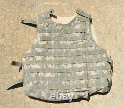 Usgi Army Acu / Ucp Digital Body Armor Vest Complete Avec Des Inserts Kevlar Soft