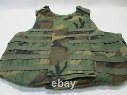 Woodland Camouflage Body Armor Plate Transporter Bdu Made Withkevlar Inserts Med Vest